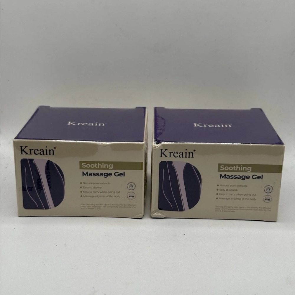 Kreain Soothing Massage Gel Joint pain Reliever Box 2Pk 100g each New sealed